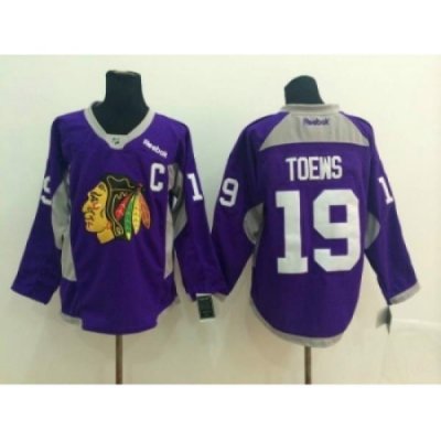 NHL Chicago Blackhawks #19 Jonathan Toews Stitched purple jerseys