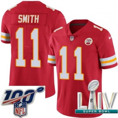 2020 Super Bowl LIV Youth Nike Kansas City Chiefs #11 Alex Smith Red Team Color Vapor Untouchable Limited Player NFL Jersey