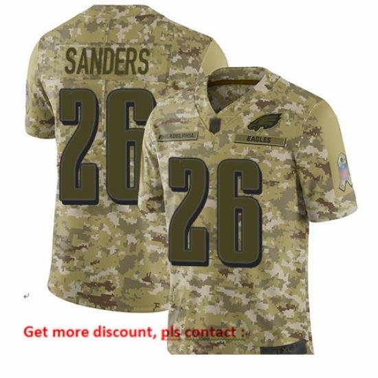 Eagles 26 Miles Sanders Camo Men Stitched Football Limited 2018 Salute To Service Jersey