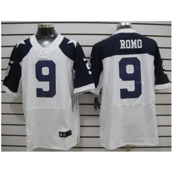 Nike Dallas Cowboys 9 Tony Romo White Elite Thankgivings NFL Jersey