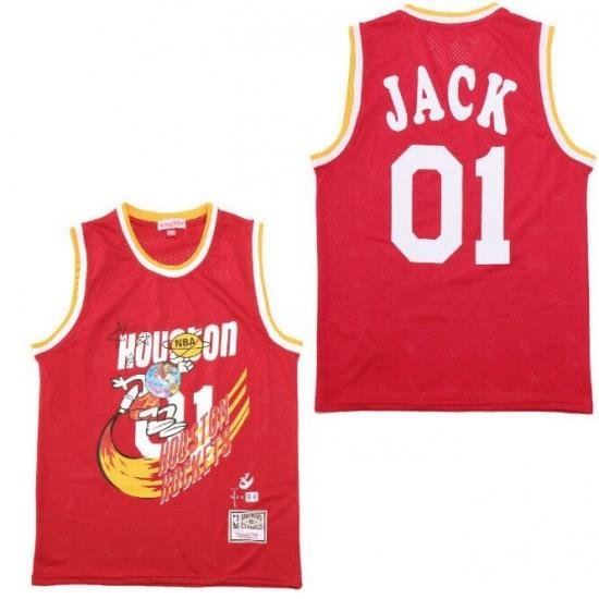 Men B&R Remix Jersey Rocket 01 Jack Red Throwback Jersey