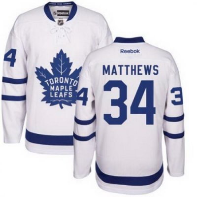 Maple Leafs #34 Auston Matthews White Road Stitched Youth NHL Jersey