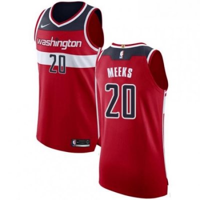 Womens Nike Washington Wizards 20 Jodie Meeks Authentic Red Road NBA Jersey Icon Edition