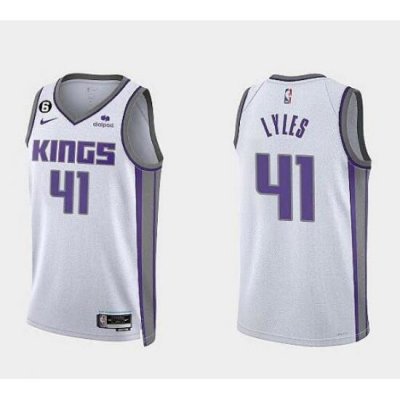 Men Nike Sacramento Kings Trey Lyles #41 White Swingman Stitched NBA Jersey