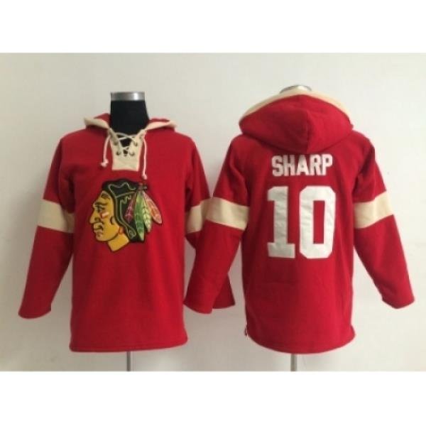 NHL chicago blackhawks #10 Patrick Sharp red jerseys[pullover hooded sweatshirt]