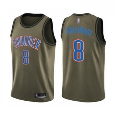 Youth Oklahoma City Thunder 8 Danilo Gallinari Swingman Green Salute to Service Basketball Jersey