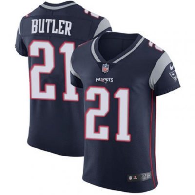 Men Nike Patriots #21 Malcolm Butler Navy Blue Team Color Stitched NFL Vapor Untouchable Elite Jersey