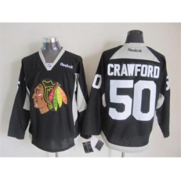 NHL Chicago Blackhawks #50 Corey Crawford black jerseys