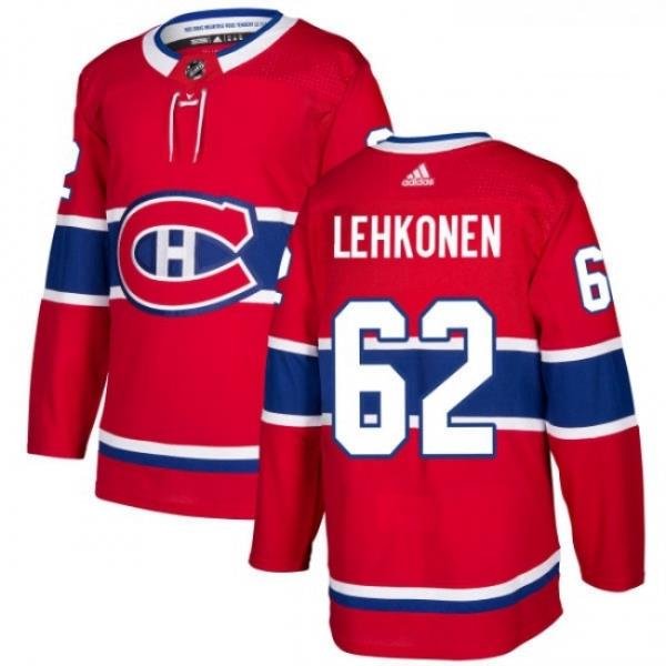 Youth Adidas Montreal Canadiens 62 Artturi Lehkonen Authentic Red Home NHL Jersey