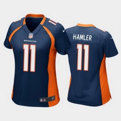 women k.j. hamler denver broncos navy game jersey