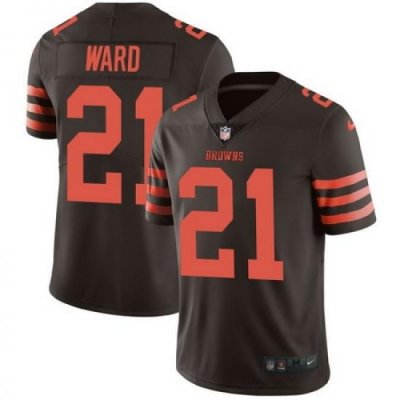 Nike Browns 21 T J Ward Brown Color Rush Limited Jersey