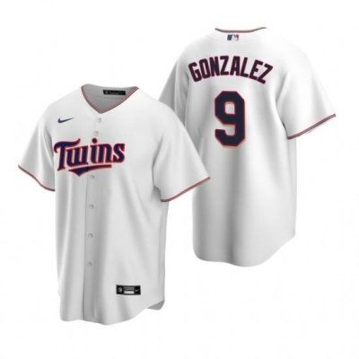 Mens Nike Minnesota TWins 9 MarWin Gonzalez White Home Stitched Baseball Jersey