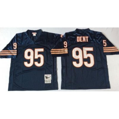 Men Chicago Bears 95 Richard Dent Navy M&N Throwback Jersey