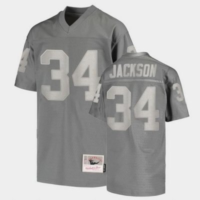 Men Las Vegas Raiders Bo Jackson Replica Charcoal Retired Player Jersey