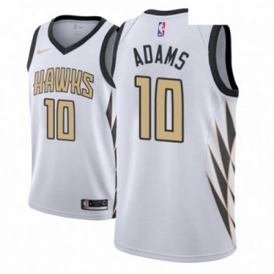 Men NBA 2018 19 Atlanta Hawks 10 Jaylen Adams City Edition White Jersey