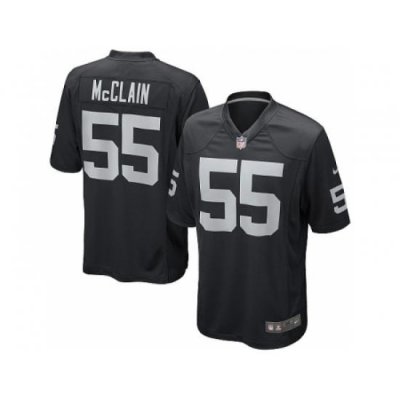 Nike Oakland Raiders 55 Rolando McClain Black Game NFL Jersey