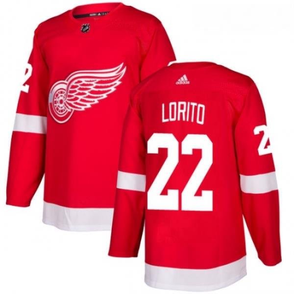 Youth Adidas Detroit Red Wings 22 Matthew Lorito Authentic Red Home NHL Jersey