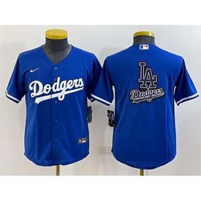 Women Los Angeles Dodgers Royal Team Big Logo Stitched Jersey