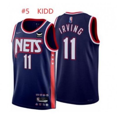 Nets #5 KIDD Navy Jersey