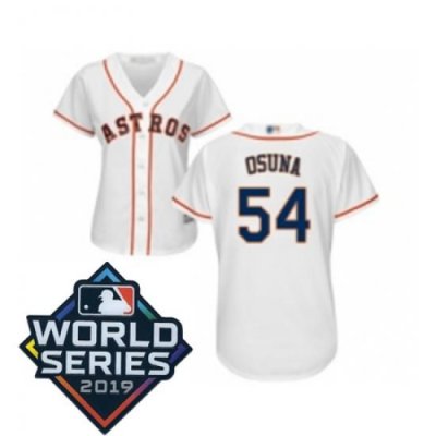 Womens Houston Astros 54 Roberto Osuna White Home Cool Base Baseball jersey