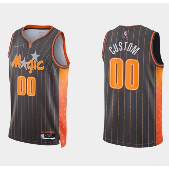 Men Women Youth Toddler Orlando Magic Active Player Custom 2021 22 City Edition Black 75th Anniversary Stitched Swingman Jersey