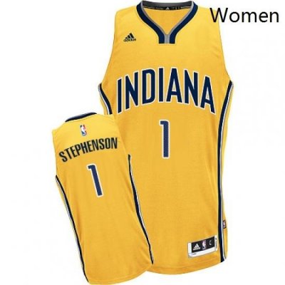 Womens Adidas Indiana Pacers 1 Lance Stephenson Swingman Gold Alternate NBA Jersey