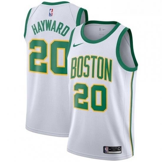 Womens Nike Boston Celtics 20 Gordon Hayward Swingman White NBA Jersey City Edition