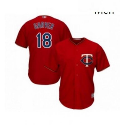 Mens Minnesota Twins 18 Mitch Garver Replica Scarlet Alternate Cool Base Baseball Jersey