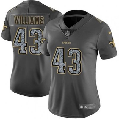 Nike Saints #43 Marcus Williams Gray Static Womens NFL Vapor Untouchable Game Jersey