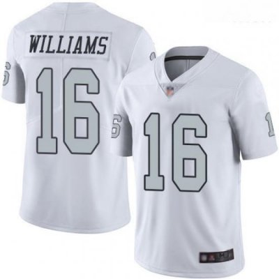 Raiders 16 Tyrell Williams White Men Stitched Football Limited Rush Jersey