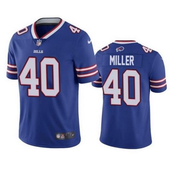 Men Buffalo Bills 40 Von Miller Royal Vapor Untouchable Limited Stitched jersey