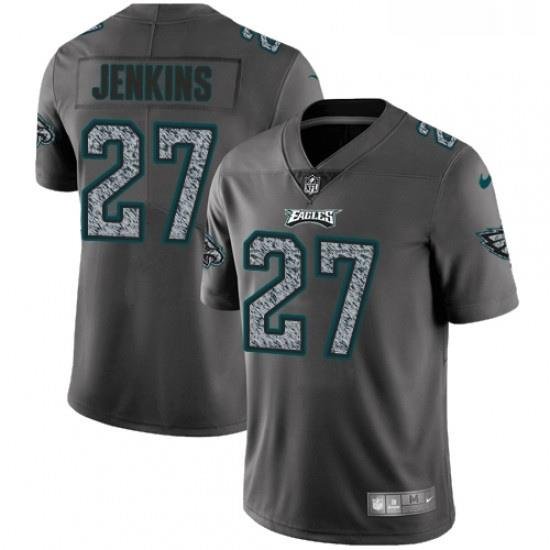 Mens Nike Philadelphia Eagles 27 Malcolm Jenkins Gray Static Vapor Untouchable Limited NFL Jersey