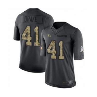 Men Arizona Cardinals #41 Kenyan Drake Limited Black 2016 Salute to Service Football Jersey