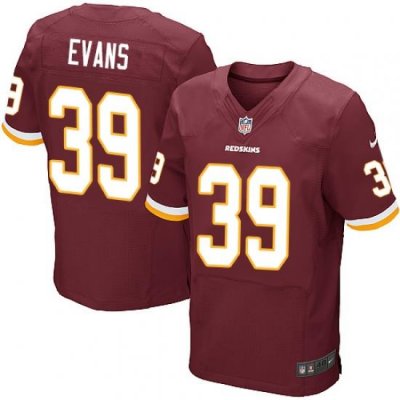 Mens Nike Washington Redskins #39 Josh Evans Elite Red NFL Jersey