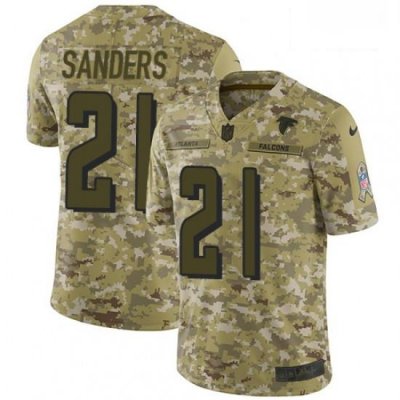 Men Nike Atlanta Falcons 21 Deion Sanders Limited Camo 2018 Salute to Service NFL Jersey