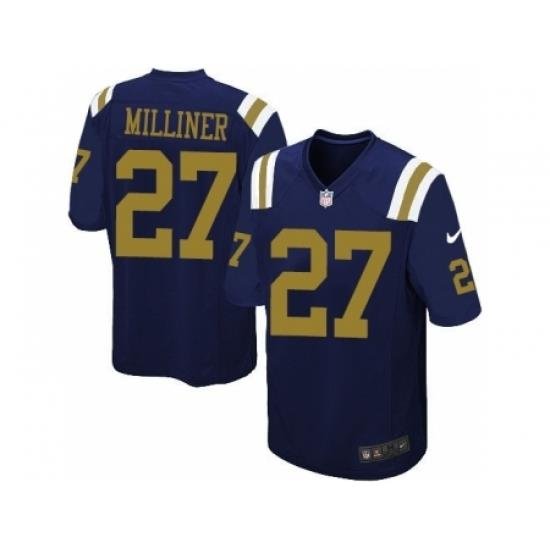 Nike New York Jets 27 Dee Milliner Blue Game Alternate NFL Jersey