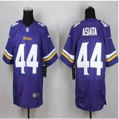 NeW Minnesota Vikings #44 Matt Asiata Purple Team Color Men Stitched NFL Elite Jersey