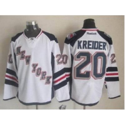 New York Rangers #20 Chris Kreider White 2014 Stadium Series Jersey