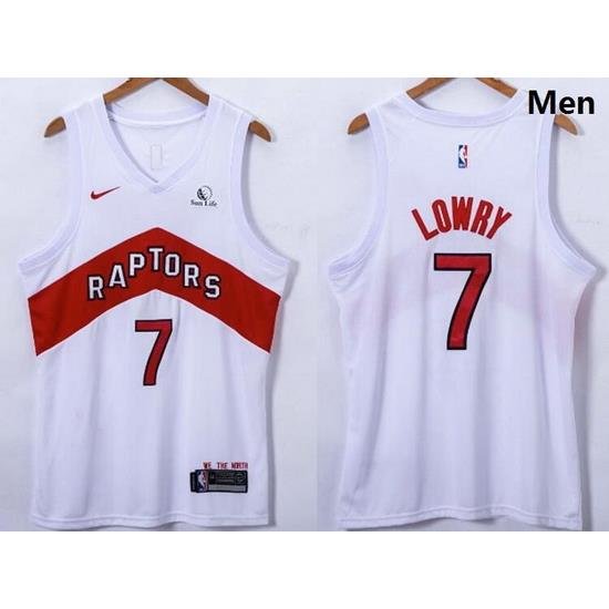 Men Toronto Raptors Kyle Lowry 7 White Nike 2021 Swingman Jersey