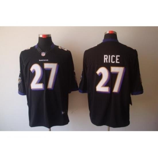 Nike Baltimore Ravens 27 Ray Rice Black Limited NFL Jersey