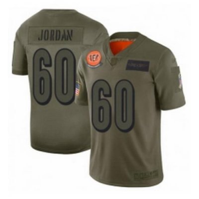 Men Cincinnati Bengals 60 Michael Jordan Limited Camo 2019 Salute to Service Football Jersey