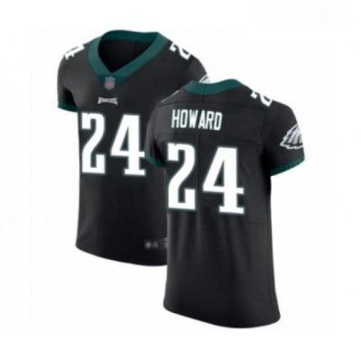 Mens Philadelphia Eagles 24 Jordan Howard Black Vapor Untouchable Elite Player Football Jersey