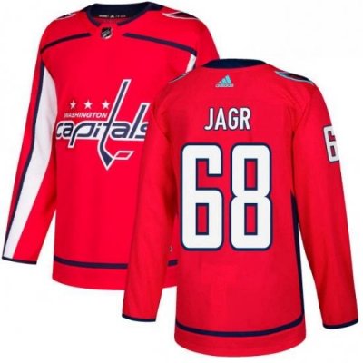 Mens Adidas Washington Capitals 68 Jaromir Jagr Premier Red Home NHL Jersey