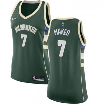 Womens Nike Milwaukee Bucks 7 Thon Maker Swingman Green Road NBA Jersey Icon Edition