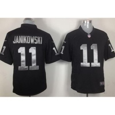 Nike Oakland Raiders 11 Sebastian Janikowski Black Game NFL Jersey