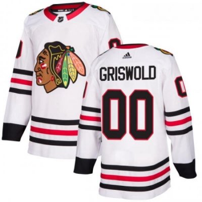 Womens Adidas Chicago Blackhawks 00 Clark Griswold Authentic White Away NHL Jersey