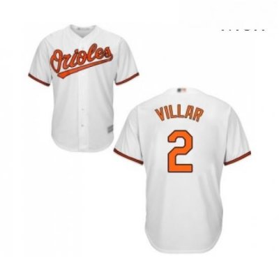 Mens Baltimore Orioles 2 Jonathan Villar Replica White Home Cool Base Baseball Jersey