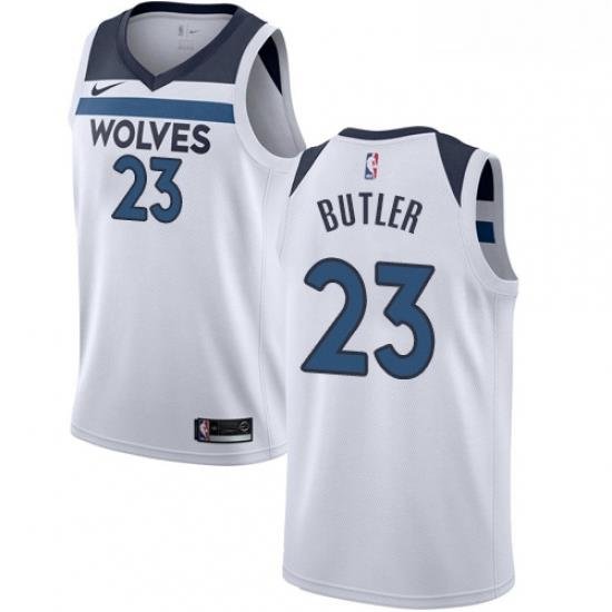 Mens Nike Minnesota Timberwolves 23 Jimmy Butler Authentic White NBA Jersey Association Edition