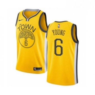 Womens Nike Golden State Warriors 6 Nick Young Yellow Swingman Jersey Earned Edition