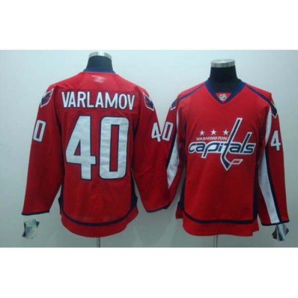 Washington Capitals 40 varlamov red jerseys